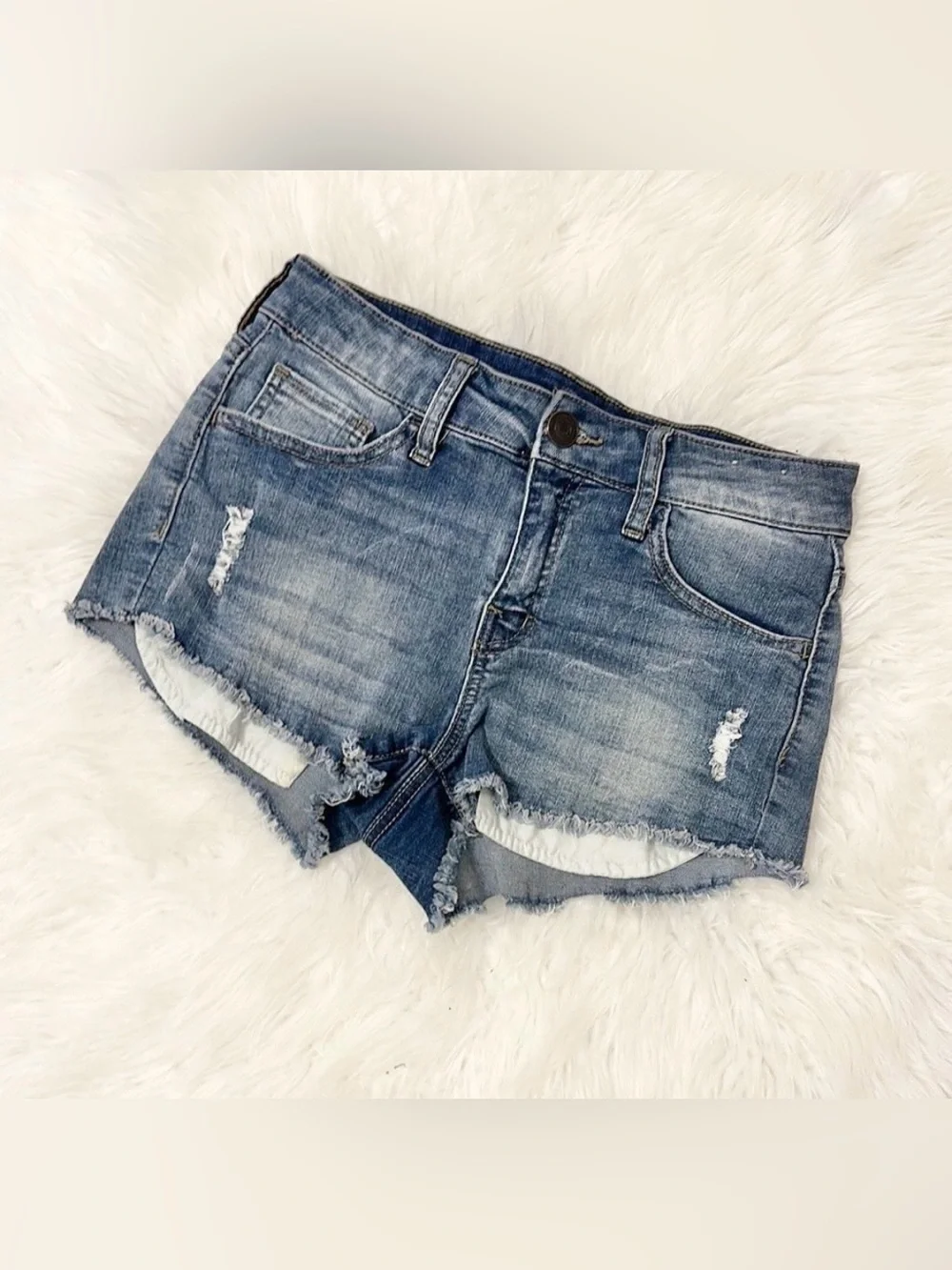 SO High Rise Shorty Jean Shorts